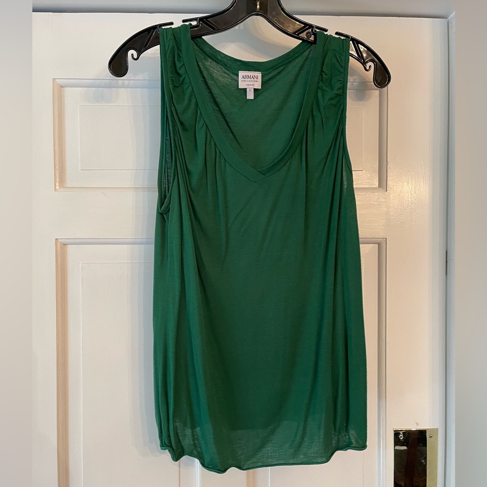 Green Armani tank top - Size 12